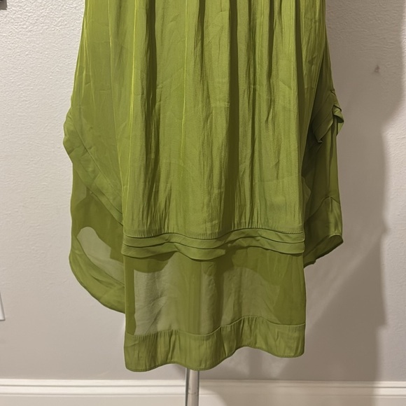 Ramy Brook Green Asymmetrical High-Low Sundress - Picture 3 of 9